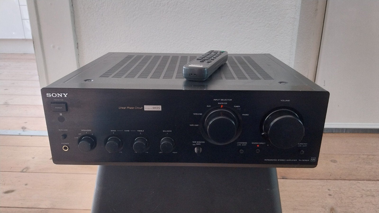 Sony TA-FB740R QS serie Versterker Phono Tulp, Ophalen of Verzenden, Zo goed als nieuw, Sony, 120 watt of meer