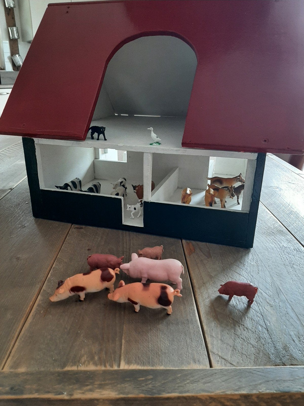 Houten boerderij met diverse dieren, Ophalen, Gebruikt, Jongen of Meisje