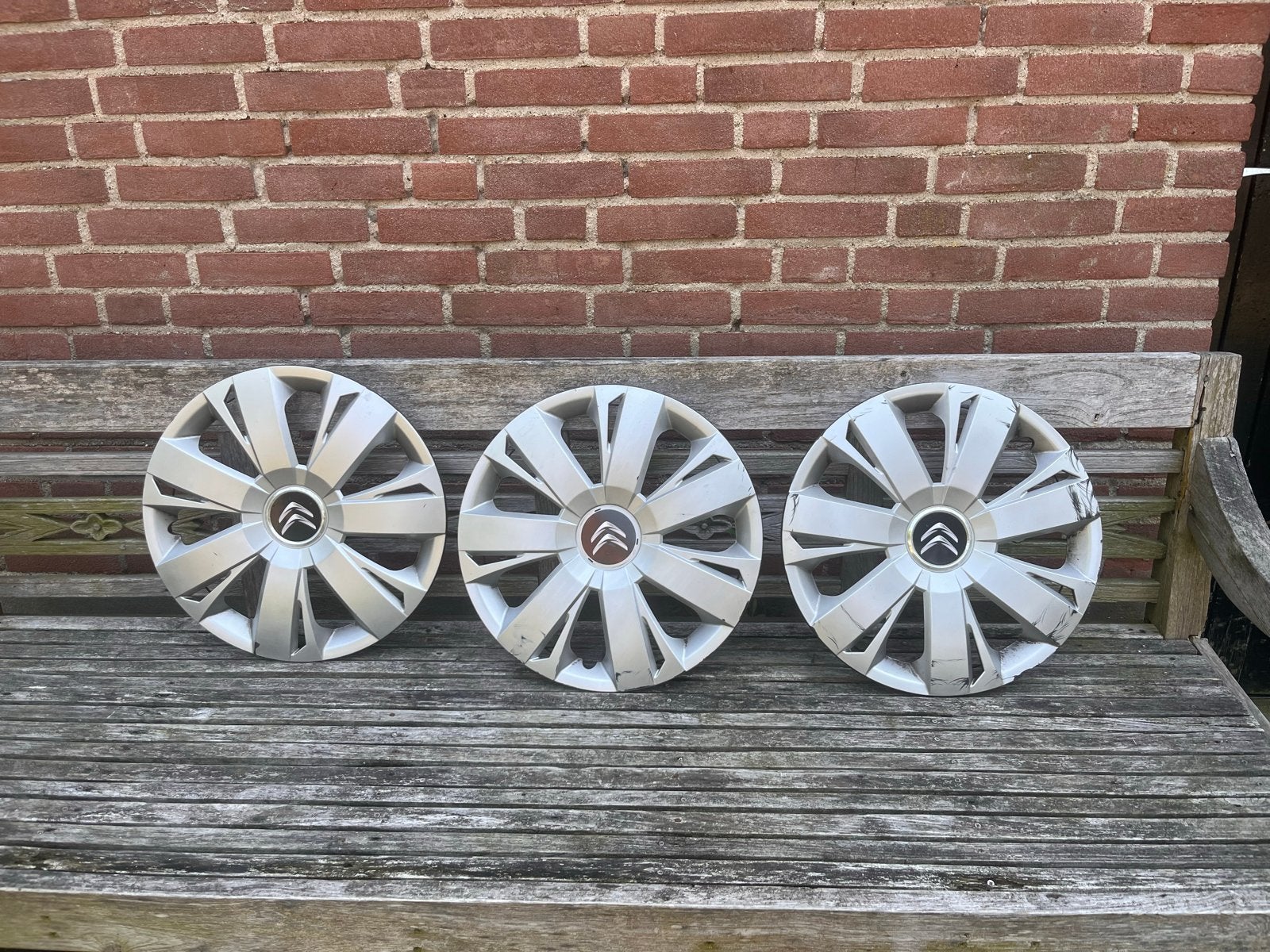 3x Citroën wieldoppen 15 inch, Ophalen of Verzenden, Gebruikt