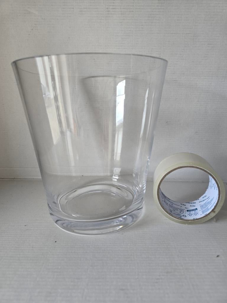 Grote glazen vaas / bak - Nieuw, Huis en Inrichting, Woonaccessoires | Vazen, Ophalen, Overige kleuren, Nieuw, Glas