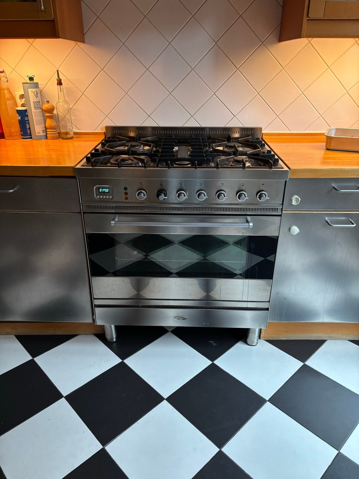Boretti 80cm Gasfornuis 5 Pits met Hete Lucht Oven + Le Creu, Witgoed en Apparatuur, Fornuizen, Ophalen, Gebruikt, 60 cm of meer