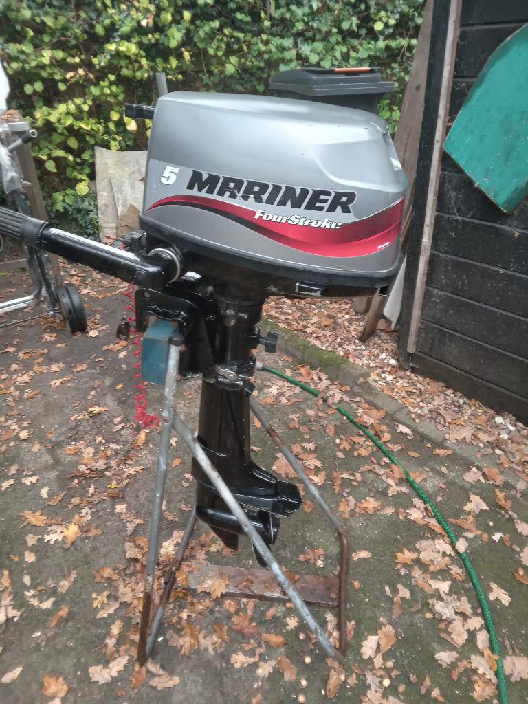 Mariner  buitenboordmotor 5 pk 4takt  kortstaart, Ophalen, Gebruikt, 5 tot 10 pk, Viertaktmotor