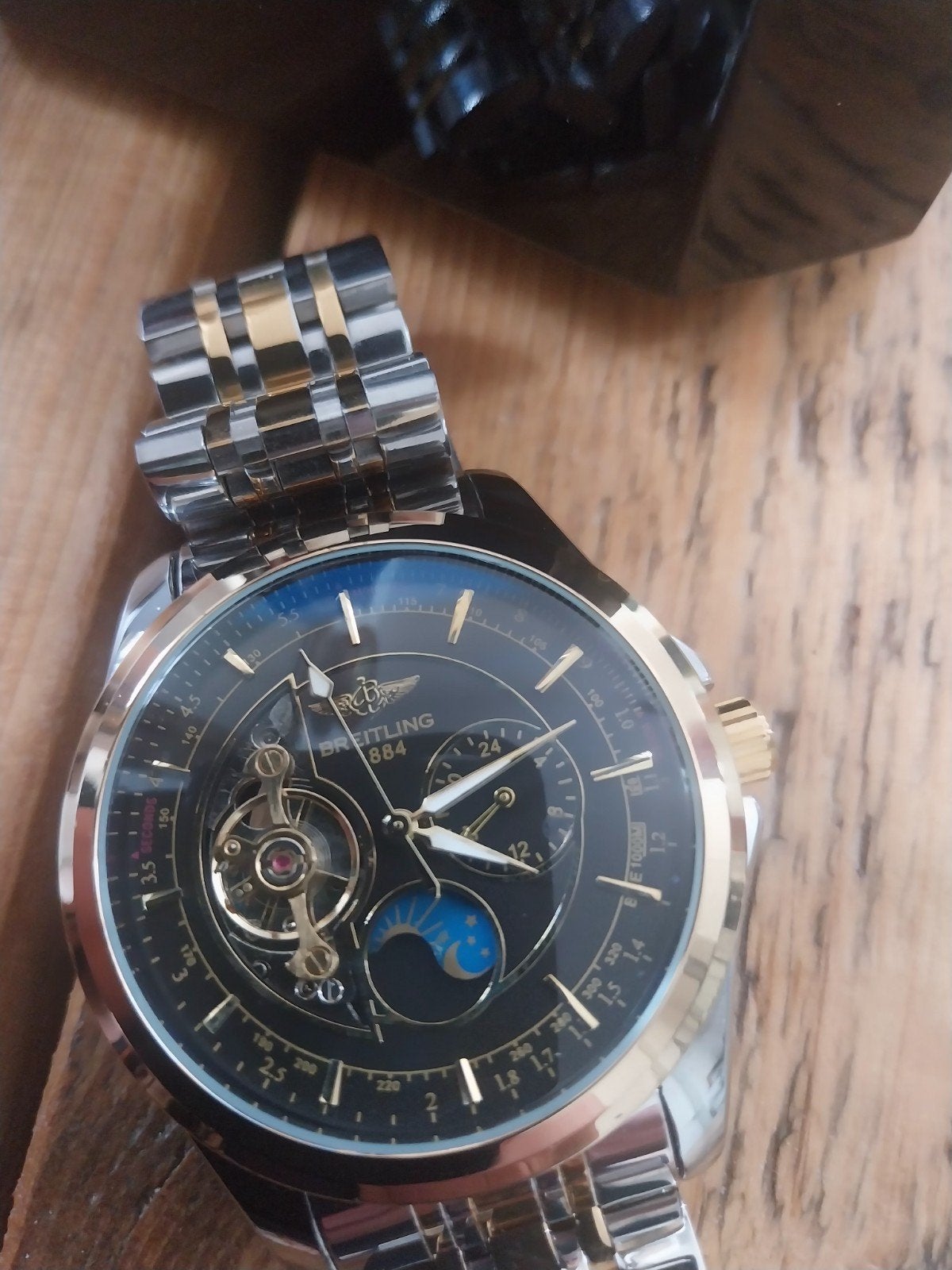Breitling Heren Horloge - Stijlvol en Tijdloos, Staal, Staal, Breitling, Polshorloge