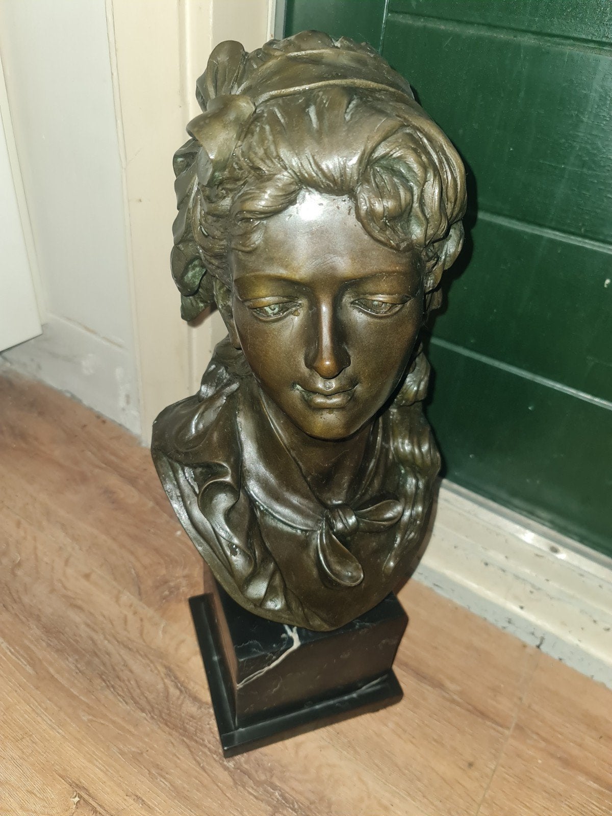 Grote bronzen buste gesigneerd met RODIN, Antiek en Kunst, Ophalen