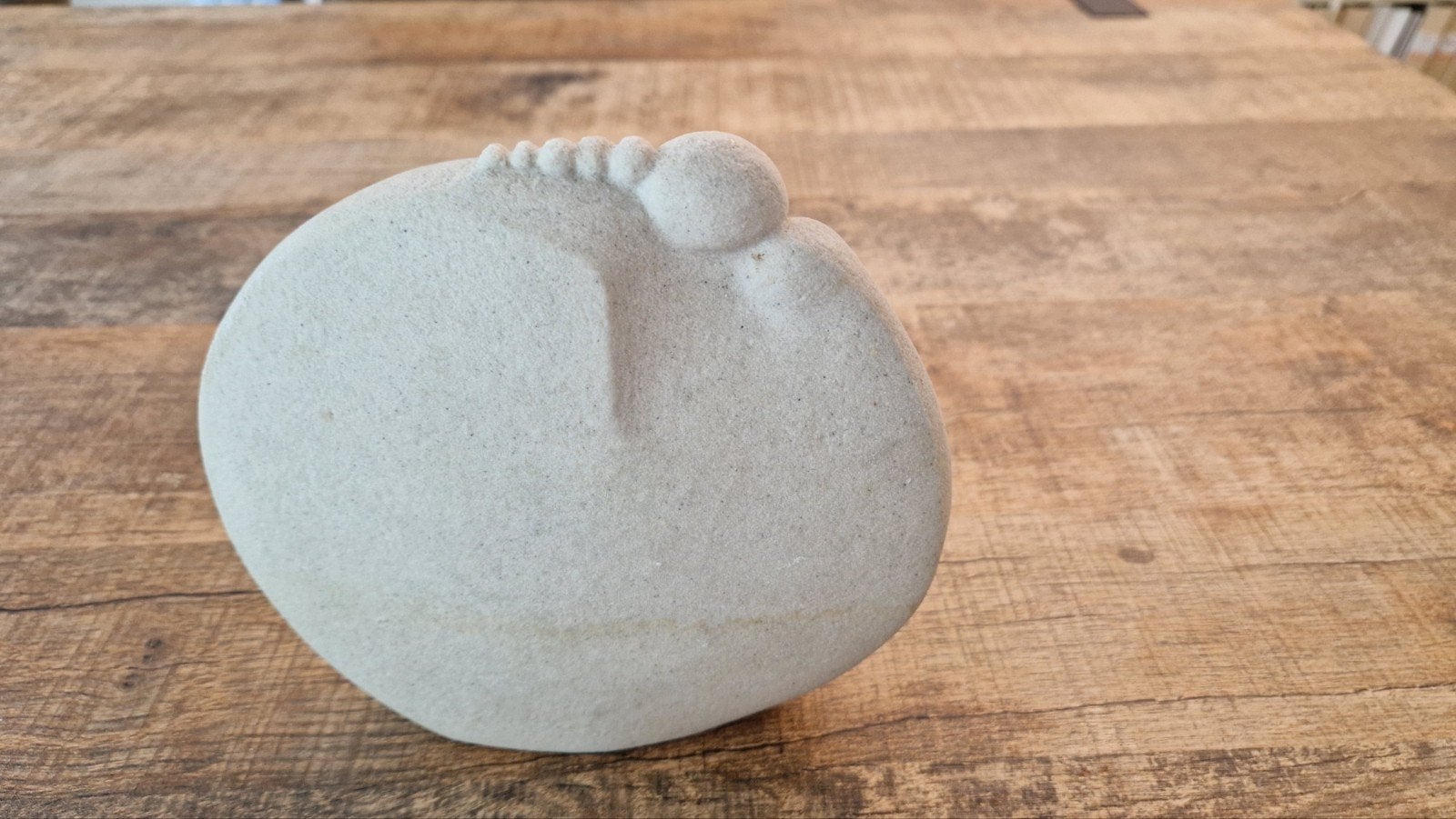 Abstracte sculptuur 'Maroe' van Stone Art Belgium, Ophalen, Minder dan 20 cm, Steen of Keramiek, Beeld
