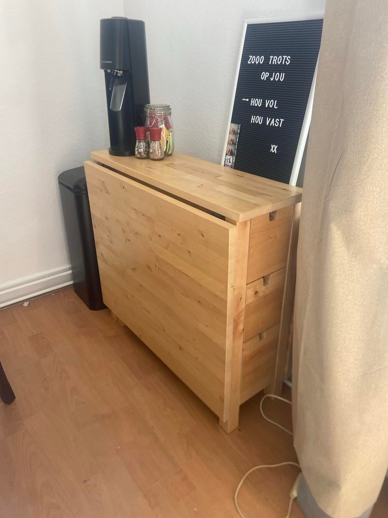 IKEA uitklapbaar bureau - Goede staat, Scandinavisch, Hout, Ophalen of Verzenden, Zo goed als nieuw