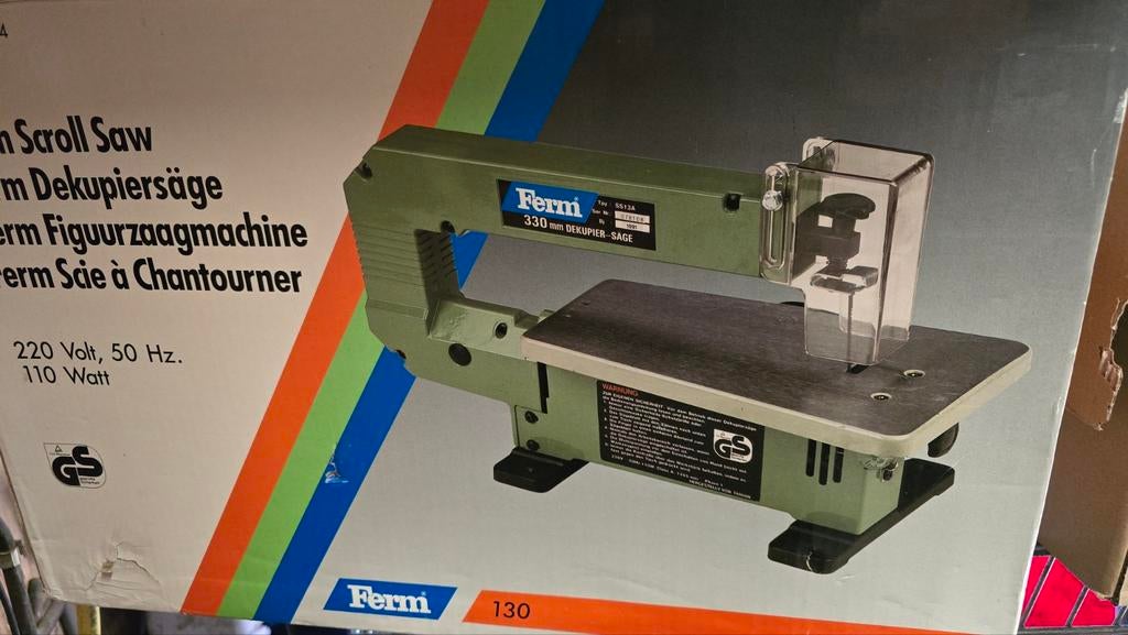 Ferm Figuurzaagmachine SS13A - 110 Watt, Gebruikt, 70 mm of meer, Ophalen of Verzenden, Ferm