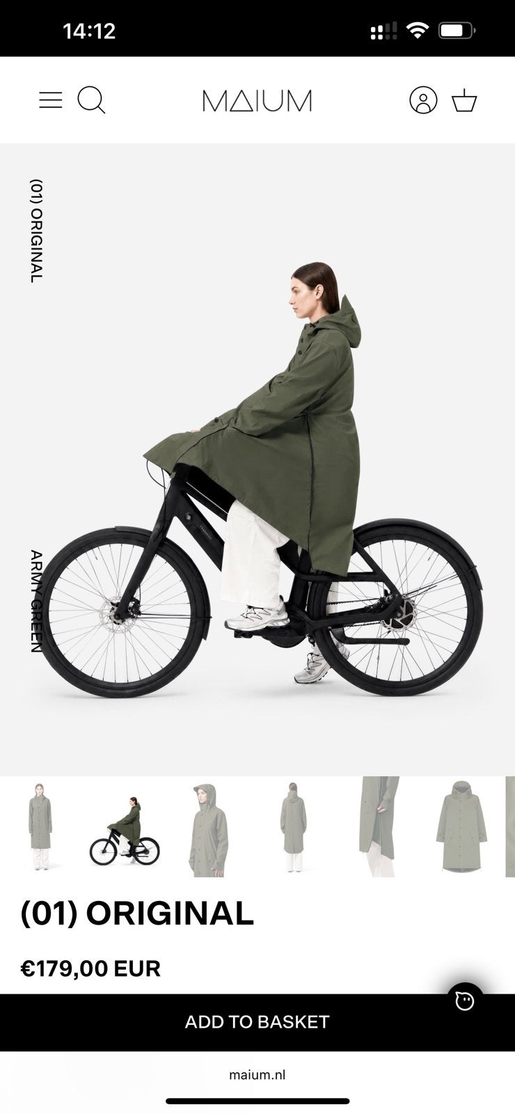 Maium regenjas / regenponcho / fietsponcho / rain coat, Caravans en Kamperen, Regenkleding, Ophalen of Verzenden, Nieuw, Regenjas