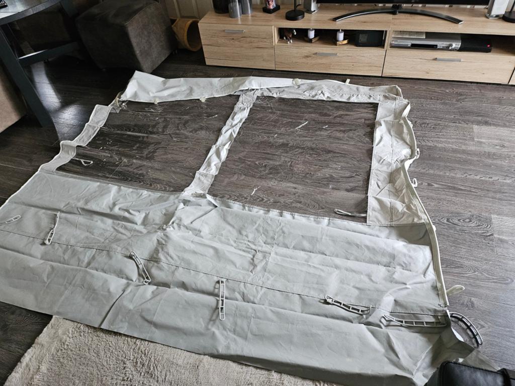 Voorwand grijs met pees mt 9, Caravans en Kamperen, Kampeeraccessoires, Ophalen of Verzenden