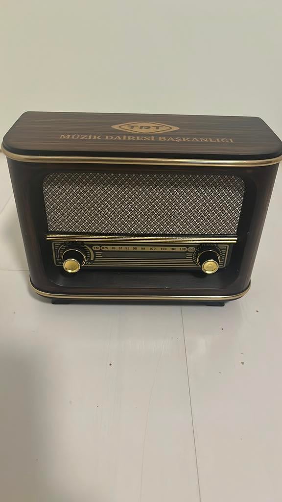 Vintage radio versiering - WERKT NIET MEER, Ophalen of Verzenden