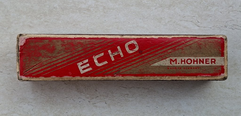 Vintage M. Hohner Echo mondharmonica met originele doos, Muziek en Instrumenten, Gebruikt, Overige typen, Ophalen of Verzenden
