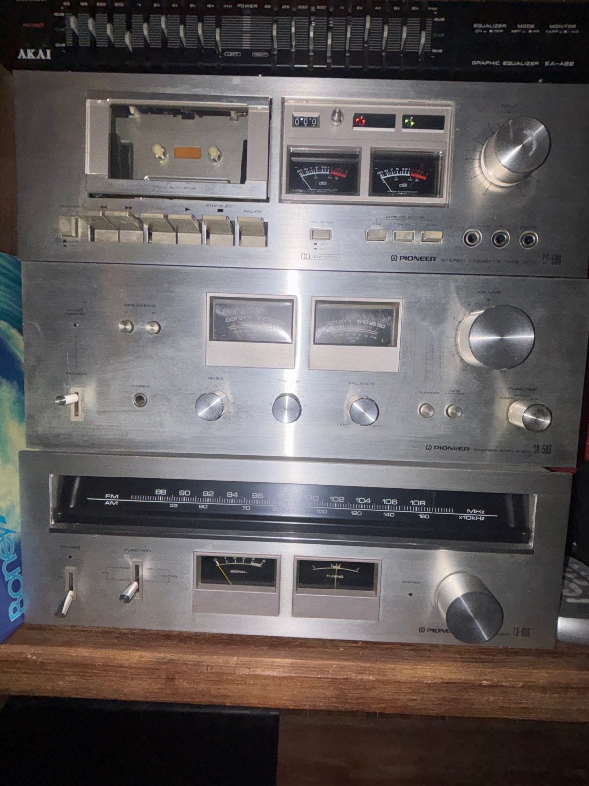 Pioneer Vintage Hifi Set: Cassettedeck, Versterker, Tuner, Gebruikt, Cassettedeck, Pioneer, Losse componenten