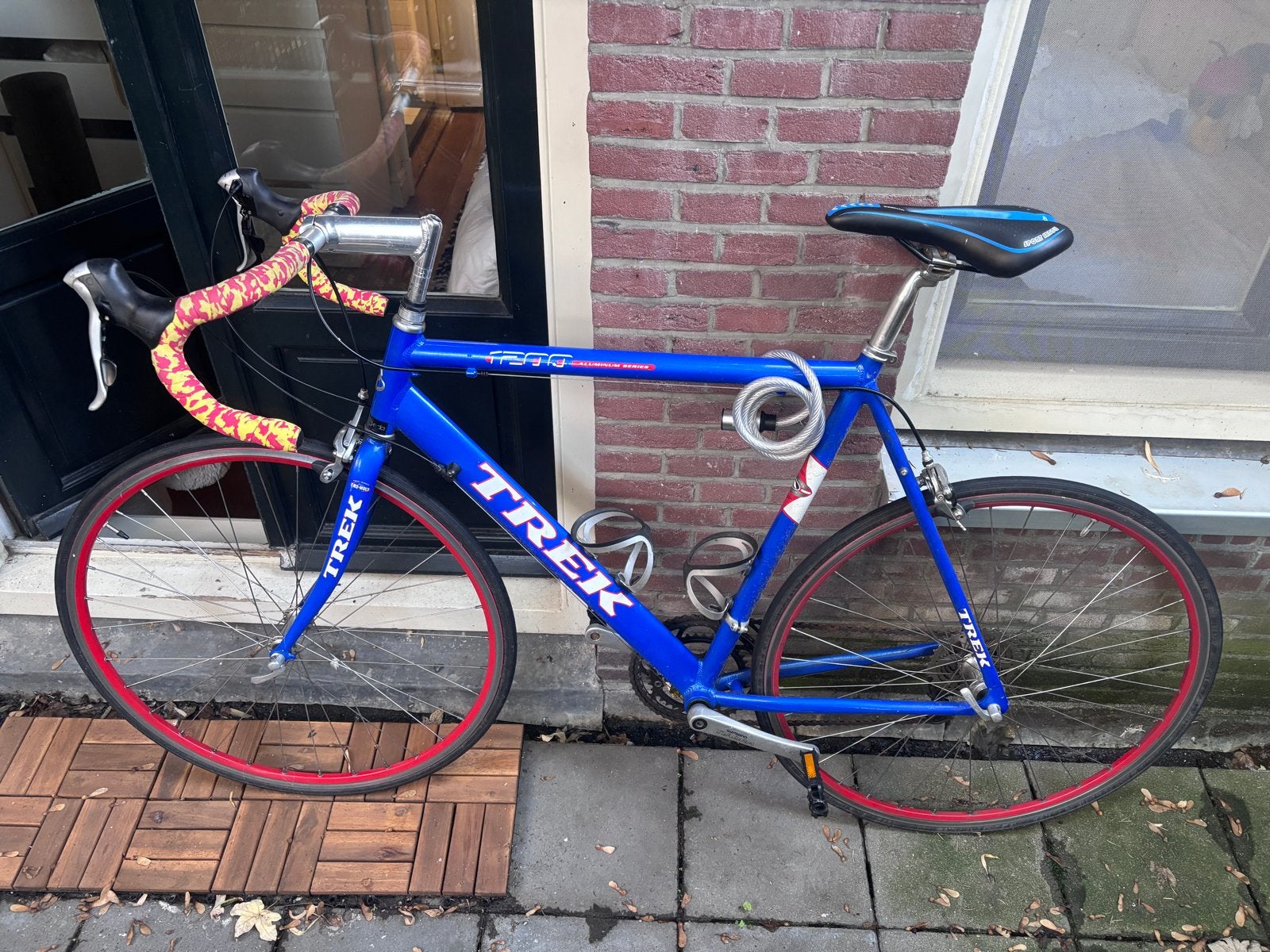 Trek racefiets - Blauw met rode accenten, Ophalen, 28 inch, Gebruikt, Aluminium