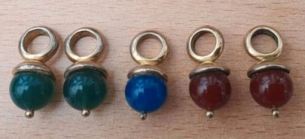 5 oorhangers kettinghangers halfedelsteen  Ca 2 cm lang, Ophalen of Verzenden, Overige materialen, Met edelsteen