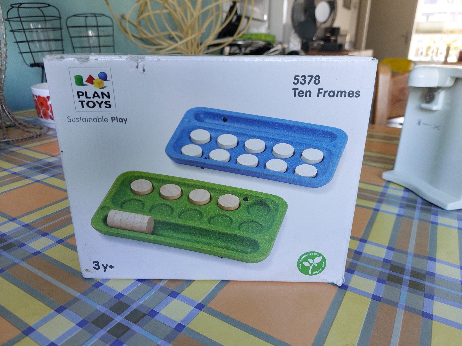 Plan Toys Ten Frames - Leer tellen op een speelse manier, Ophalen of Verzenden, Zo goed als nieuw, Rekenen