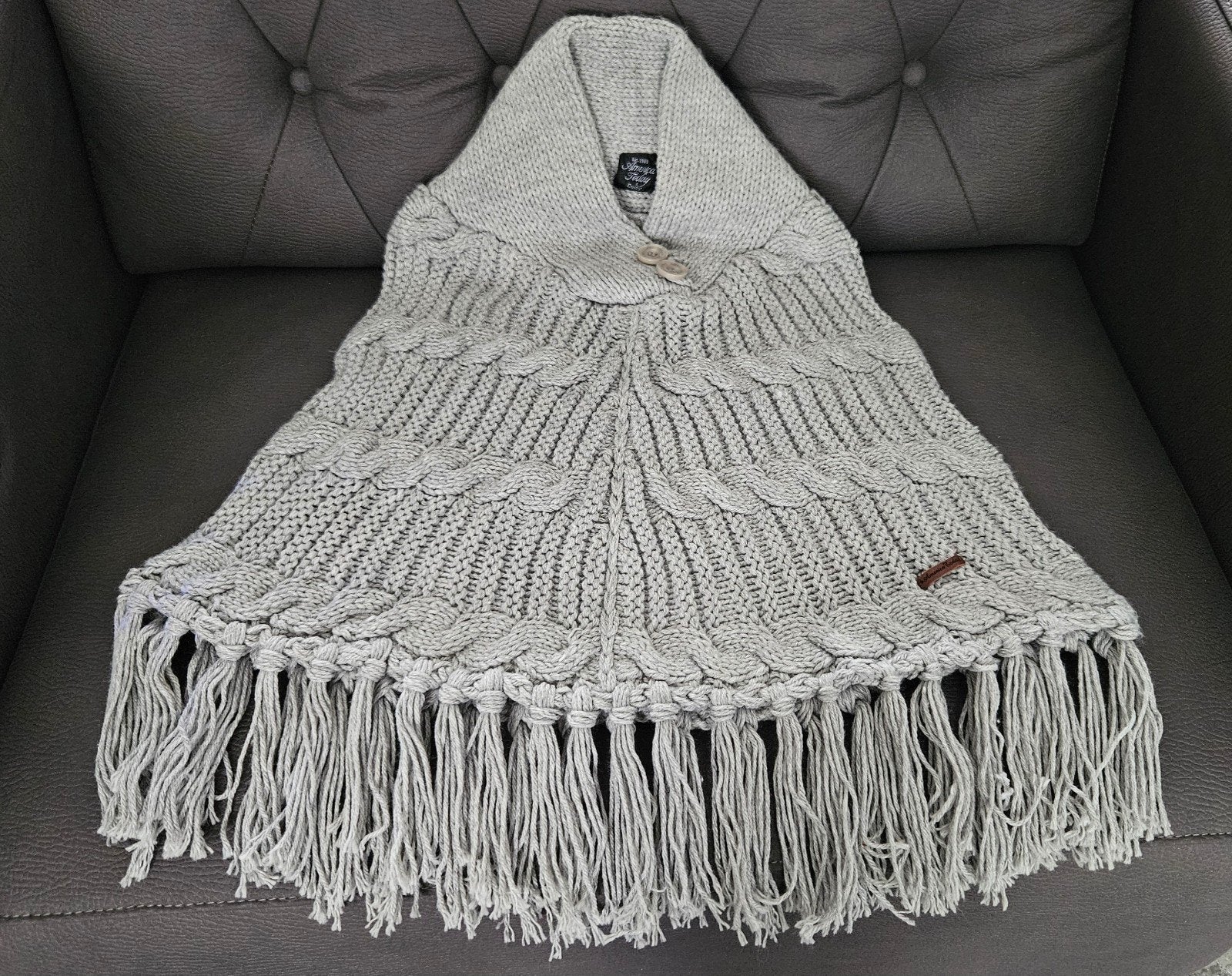 America Today Poncho Grijs Maat S NIEUW, America Today, Ophalen of Verzenden, Nieuw