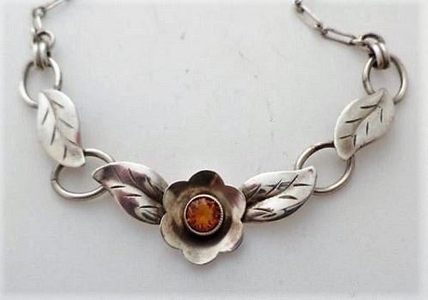 Teka  Zeldzame Modernist ketting 835 zilver Laurin-merk (650, Sieraden, Tassen en Uiterlijk, Ophalen, Zo goed als nieuw, Zilver