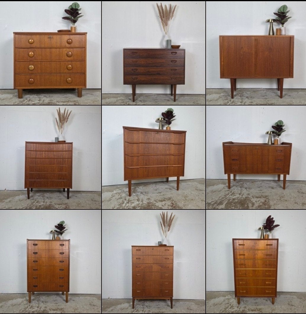 Vintage jaren 60 Deens design ladekasten, teak, palissander, Huis en Inrichting, Ophalen, Scandinavisch, Mid Century, Danish, Chest of drawers