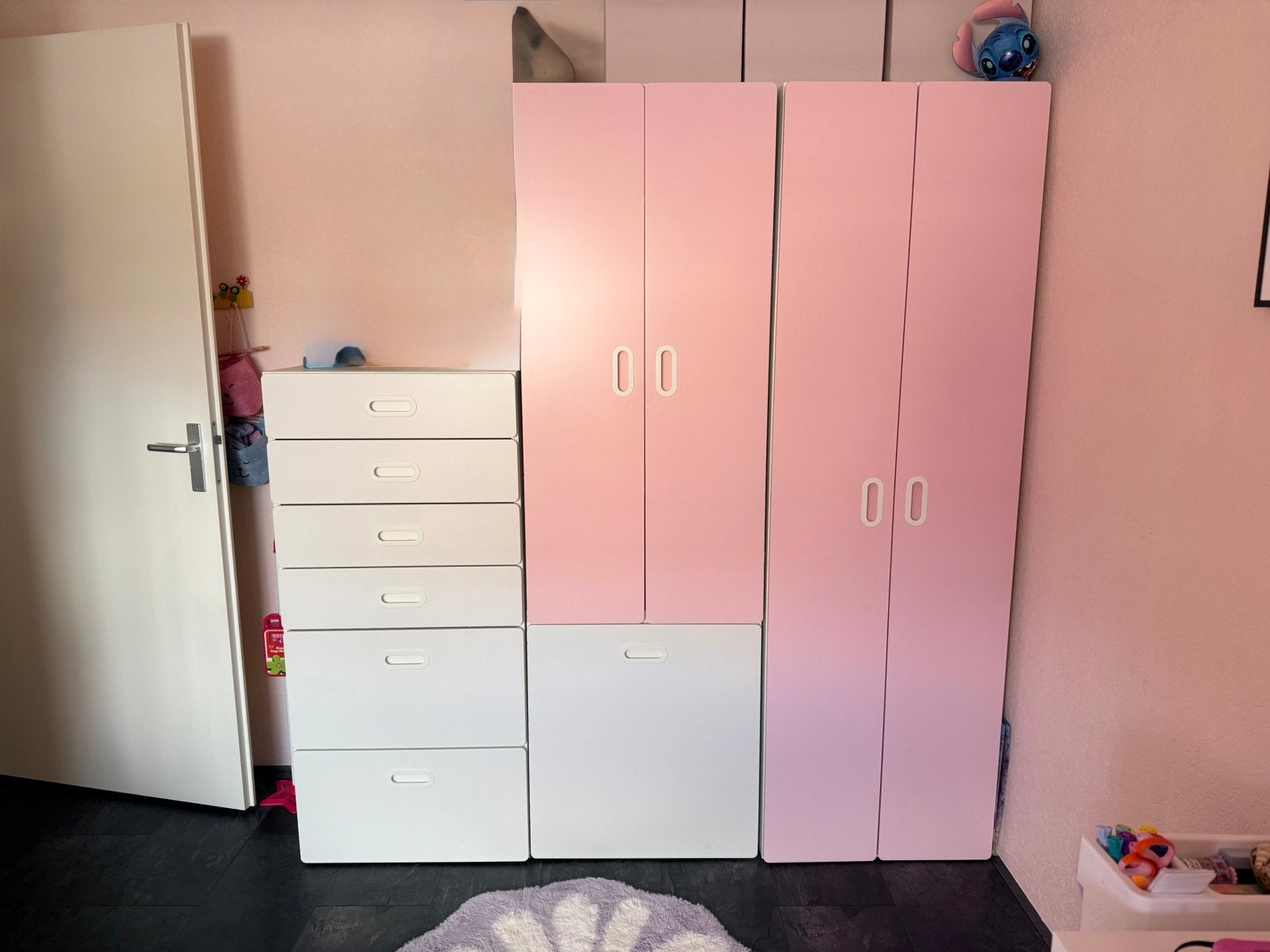 IKEA Stuva kledingkast roze - zeer goede staat, Ophalen, 100 tot 150 cm, Zo goed als nieuw, Met lade(s)