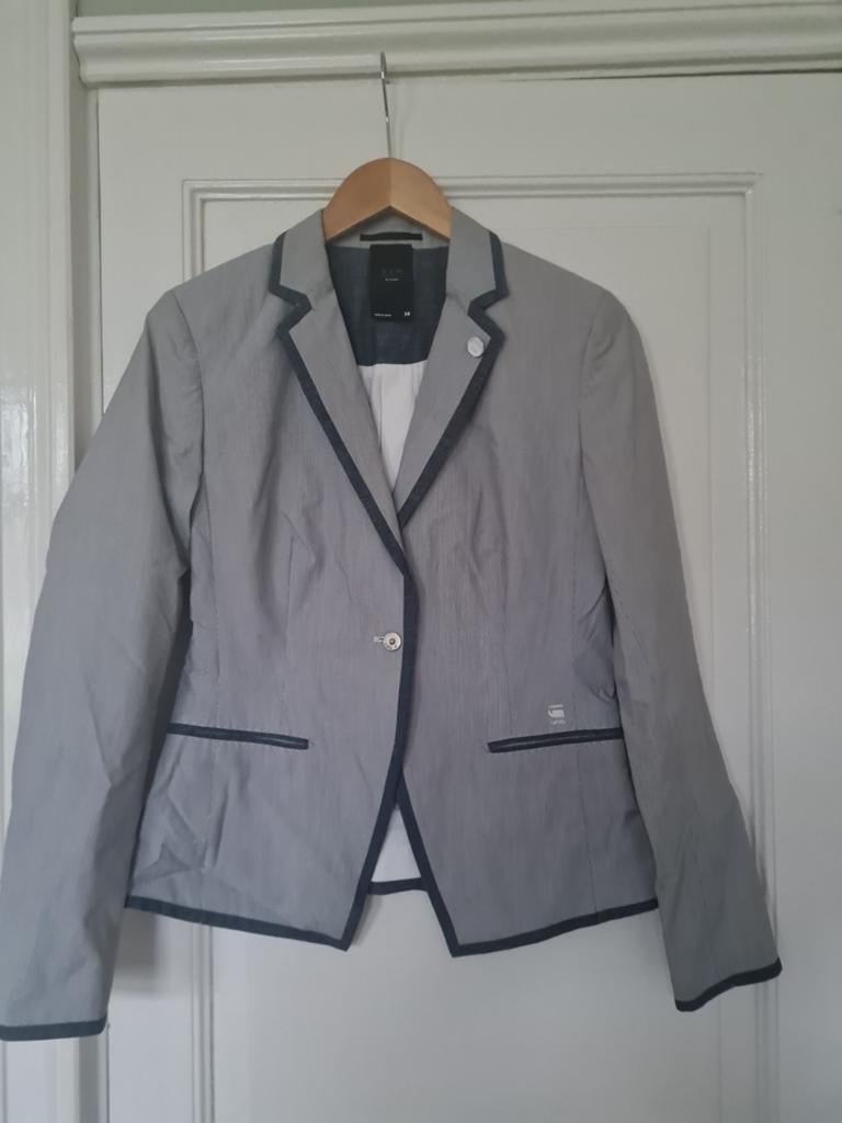 G star Raw vintage blazer jeanslook mat 38, Maat 38/40 (M), Blauw, Nieuw, Ophalen of Verzenden