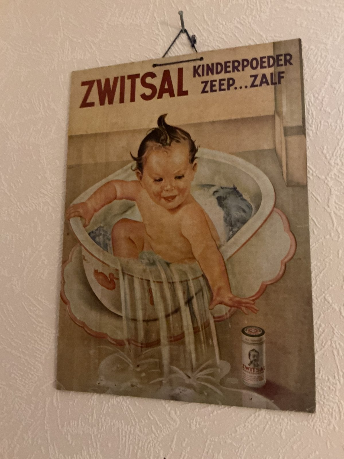 Zwitsal Oude kartonnen plaat, Ophalen of Verzenden, Zo goed als nieuw, Reclamebord