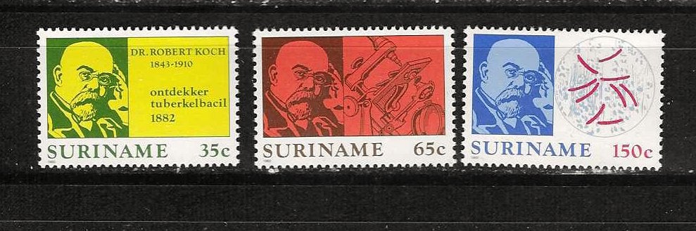 Suriname 305-307 postfris, Postzegels en Munten, Ophalen of Verzenden, Postfris