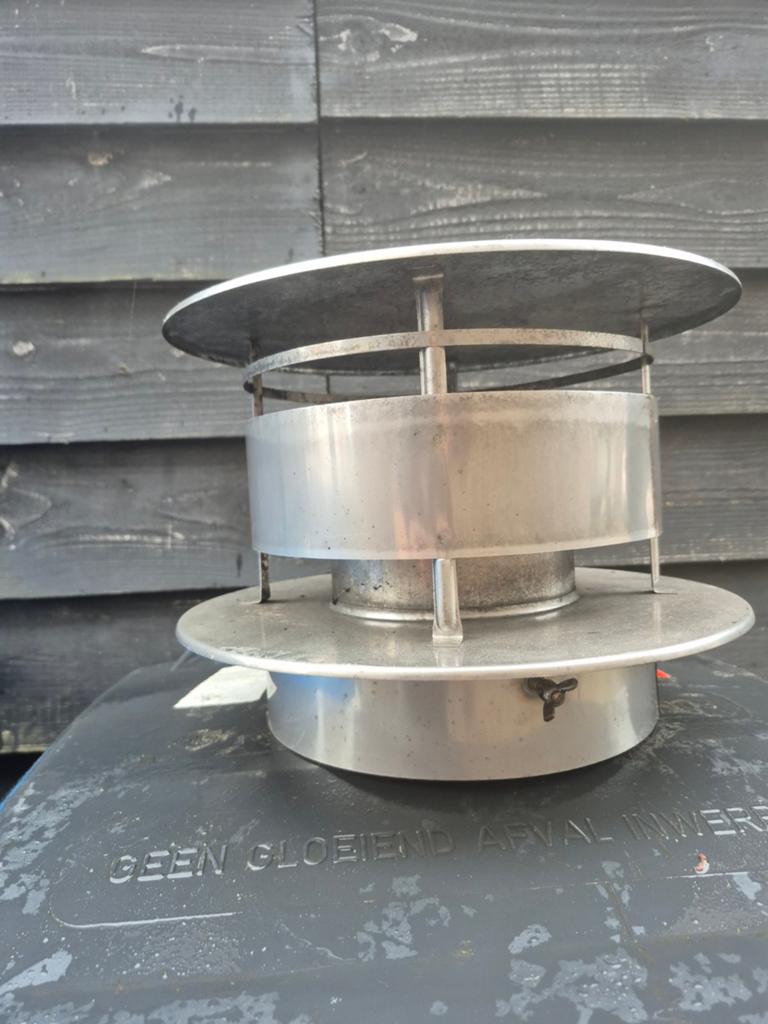 RVS kap voor dubbelwandige pijp (Ø150/220mm), Ophalen of Verzenden, Gebruikt, Overige soorten