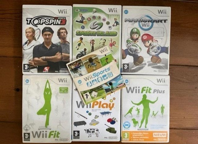 7 WII spellen als set (allen in verpakking) & balance board, Ophalen, Eén computer, Zo goed als nieuw, Sport