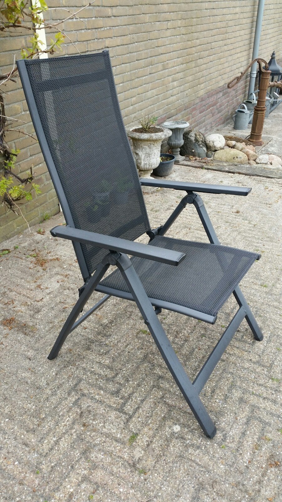 Jutlandia tuinstoel verstelbaar, Tuin en Terras, Ophalen, Zo goed als nieuw, Kunststof, Verstelbaar