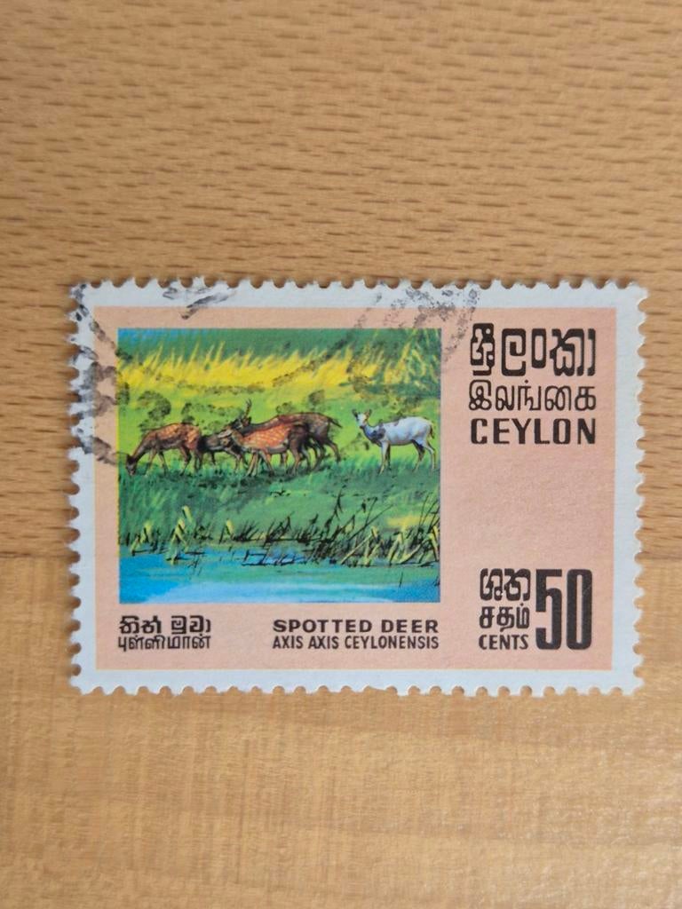 Ceylon 1970 hert, Ophalen of Verzenden, Gestempeld, Zuid-Azië