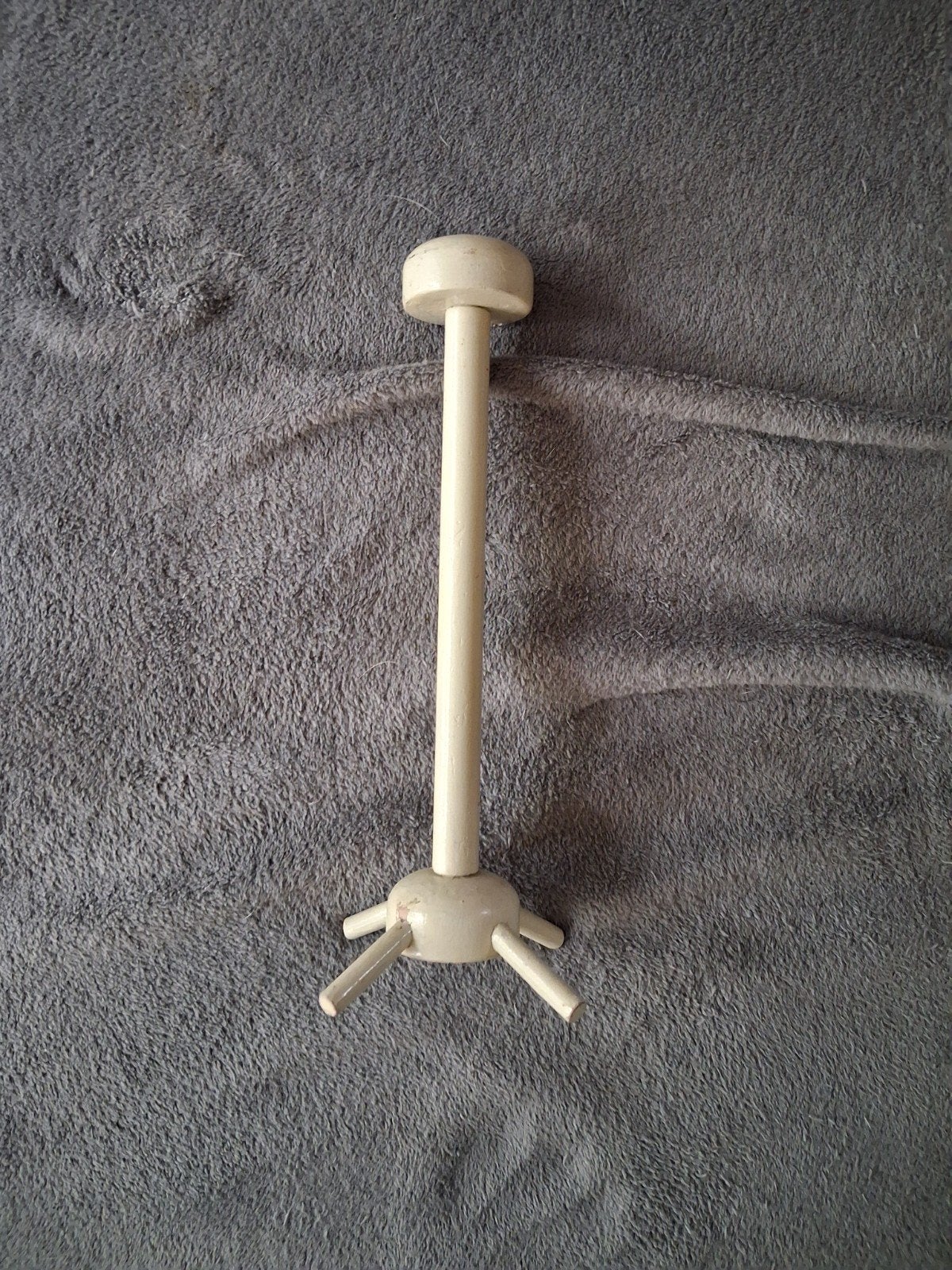 Vintage houten hoedenstandaard - Crème, Gebruikt, Beige, Ophalen of Verzenden, Vintage