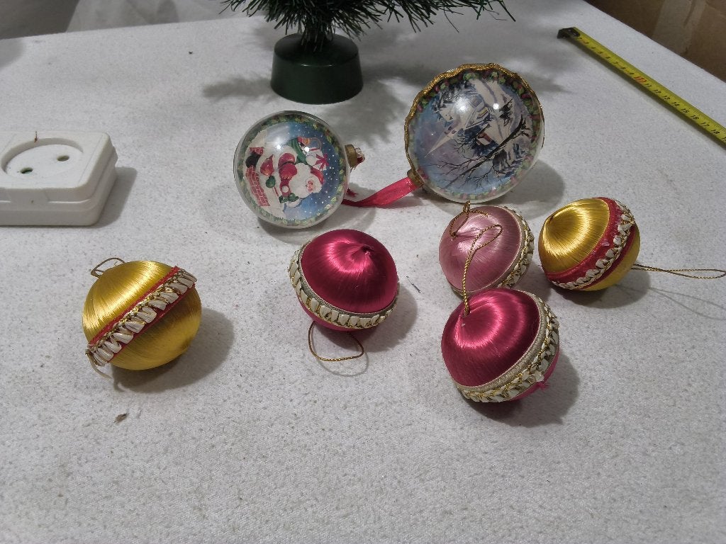 Lotje vintage kerstballen., Ophalen of Verzenden, Gebruikt