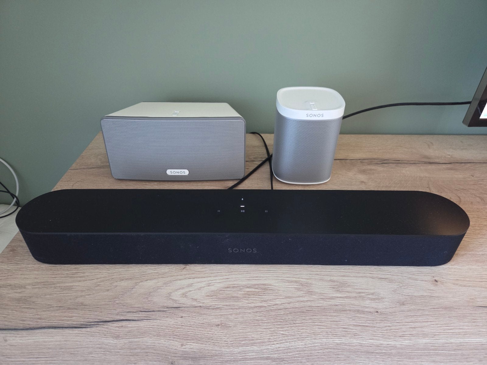 Sonos set: Beam, Play 1 en Play 3, Audio, Tv en Foto, Luidsprekers, Ophalen, Zo goed als nieuw, Minder dan 60 watt, Sonos