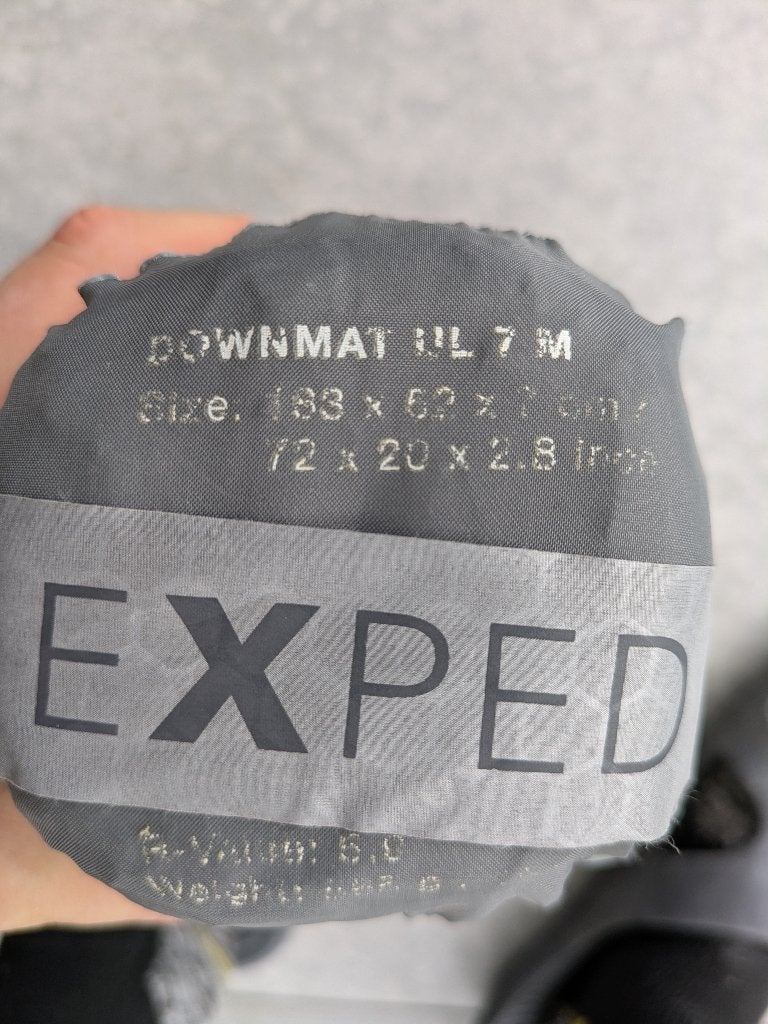 Exped DownMat UL 7 M slaapmat + Schnozzel Pumpbag – 183x52, Verzenden, Gebruikt, 1-persoons