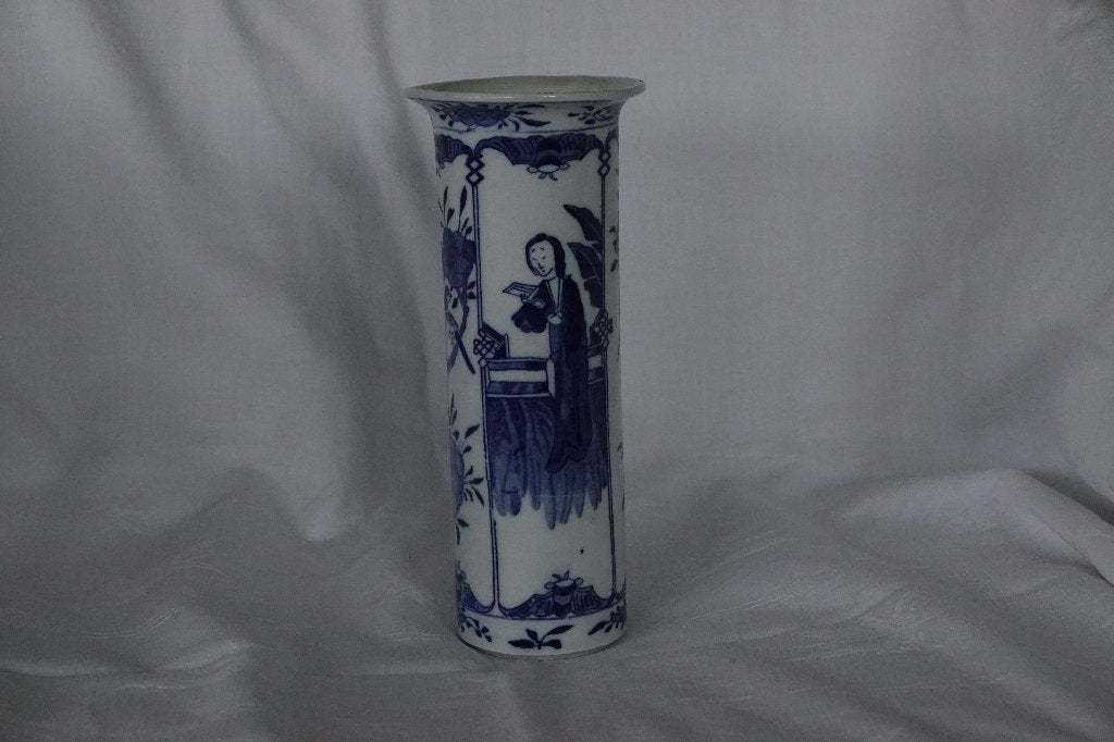 Antiek Chinese vaas(- Blauw-wit - Late Qing - Merkteken), Antiek en Kunst, Antiek | Porselein, Ophalen of Verzenden
