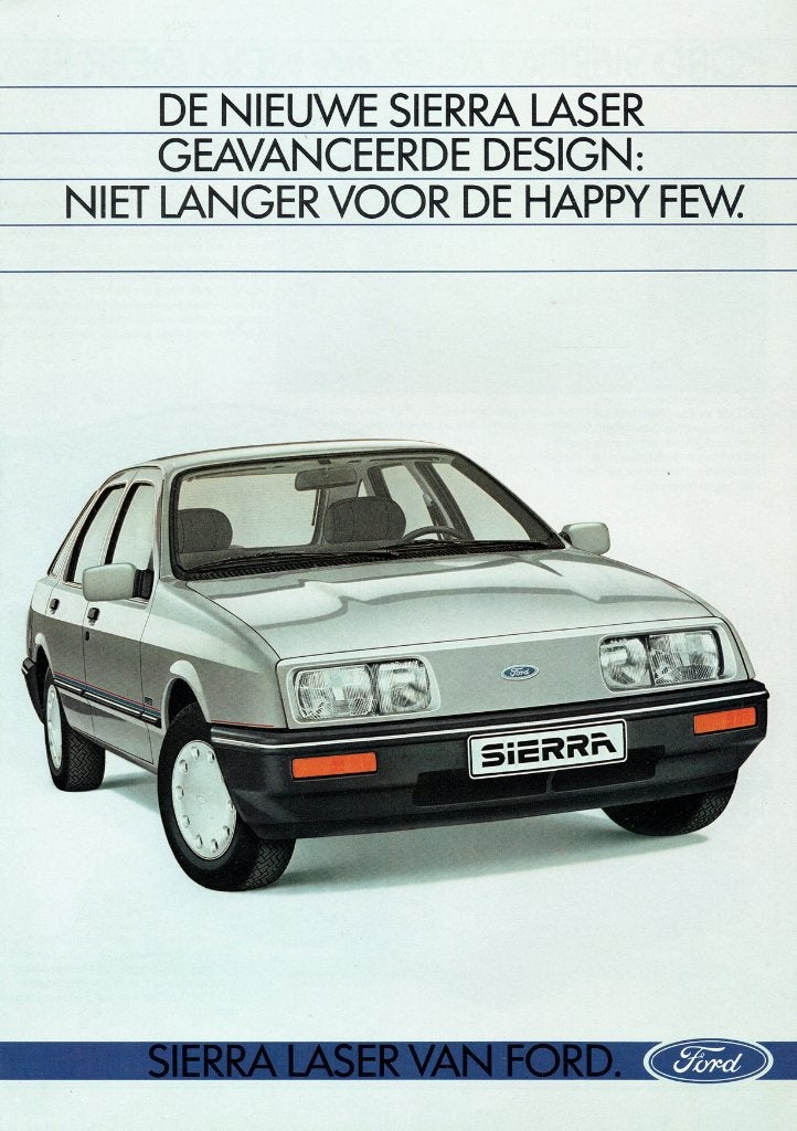 Folder Ford Sierra Laser (Belgische uitgave - 1986), Verzenden, Gelezen, Ford