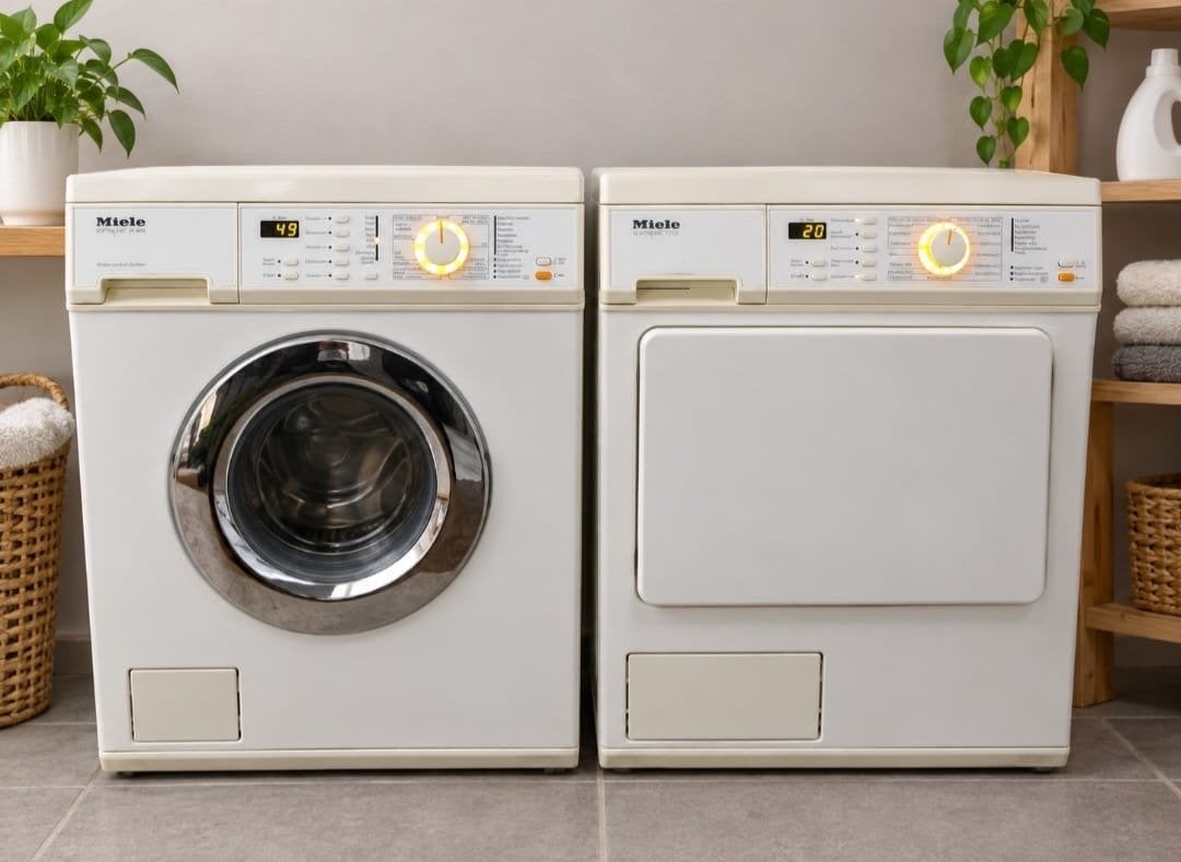 Miele Wasmachine en Droger Set - Perfect Werkend, Witgoed en Apparatuur, Ophalen, Gebruikt, Voorlader