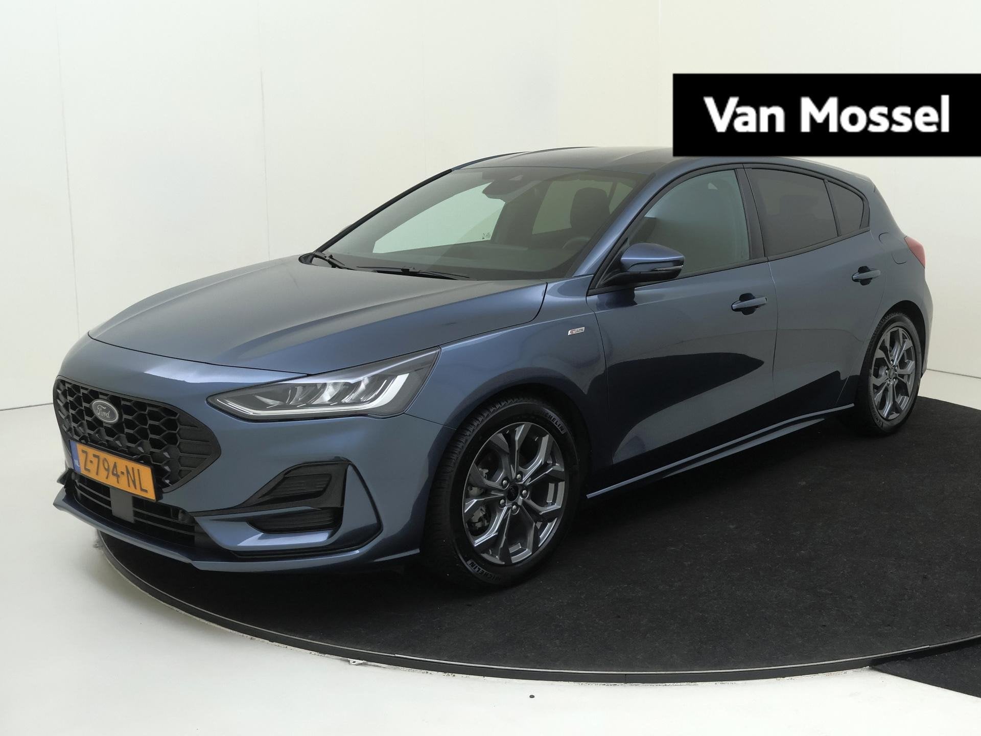 Ford Focus 1.0 EcoBoost Hybrid ST Line | airco automatisch |, Gebruikt, Euro 6, Blauw, 1299 kg