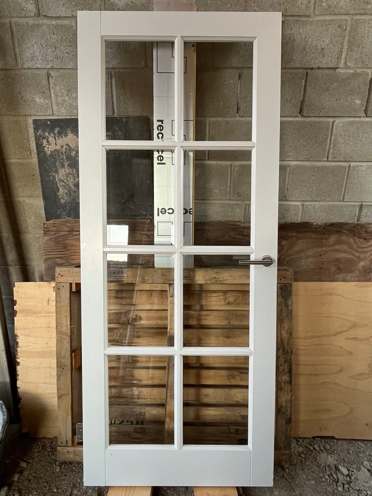 Deur met glas, Doe-het-zelf en Verbouw, Deuren en Horren, Ophalen, Binnendeur, 200 tot 215 cm, Glas