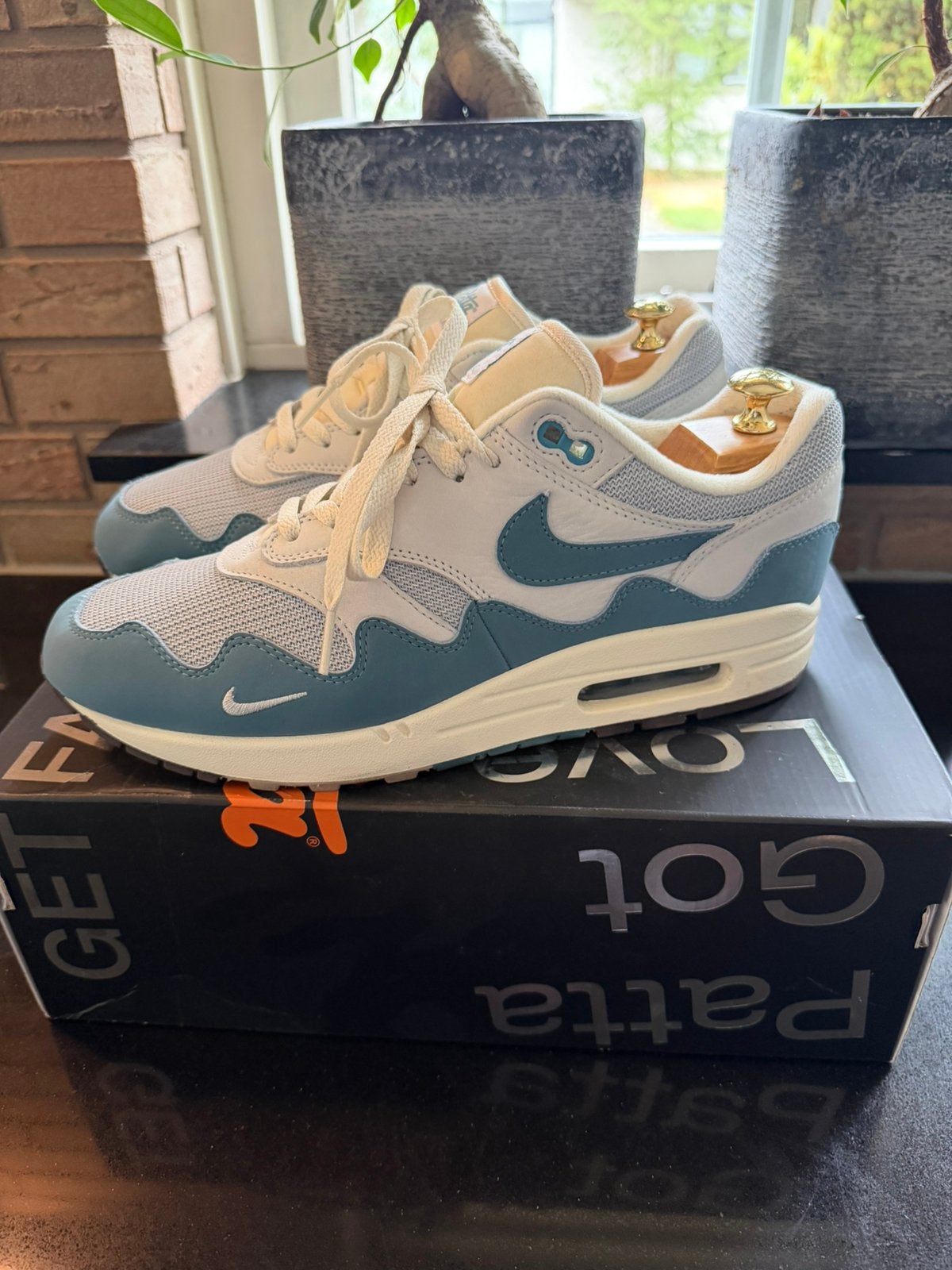 Nike Air Max 1 Patta Aqua 44, Ophalen, Blauw, Sneakers of Gympen, Zo goed als nieuw