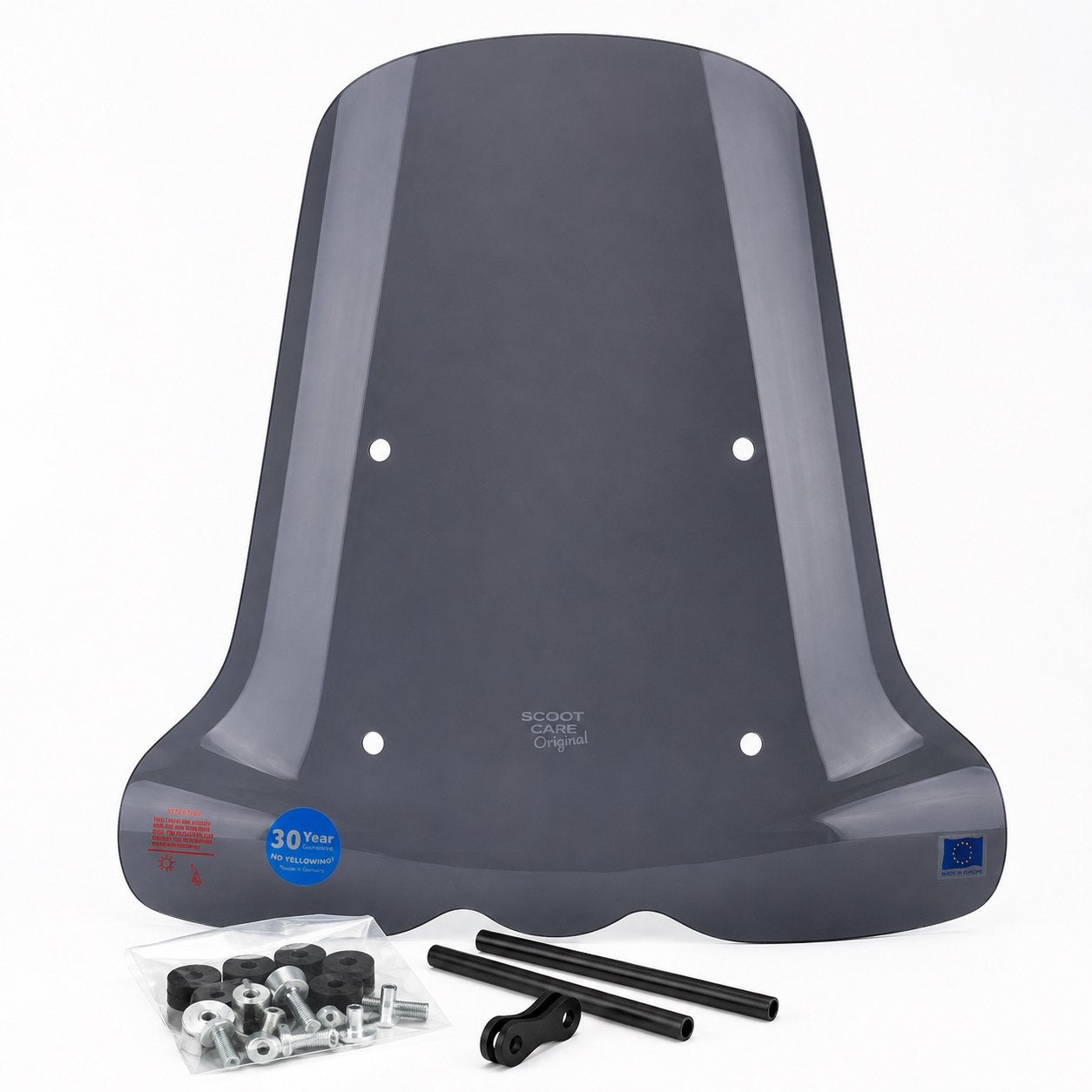 Windscherm Hoog Smoke Piaggio One 72cm Incl. Bevestiging, Motoren, Verzenden, ., ., .