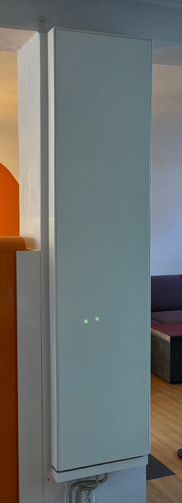 Vlakke design radiator wit, Ophalen, Gebruikt, Radiator, Minder dan 60 cm