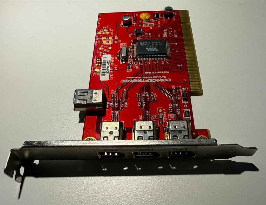 FireWire PCI uitbreidingskaart, Ophalen of Verzenden, Zo goed als nieuw, GDDR6, PCI-Express 4