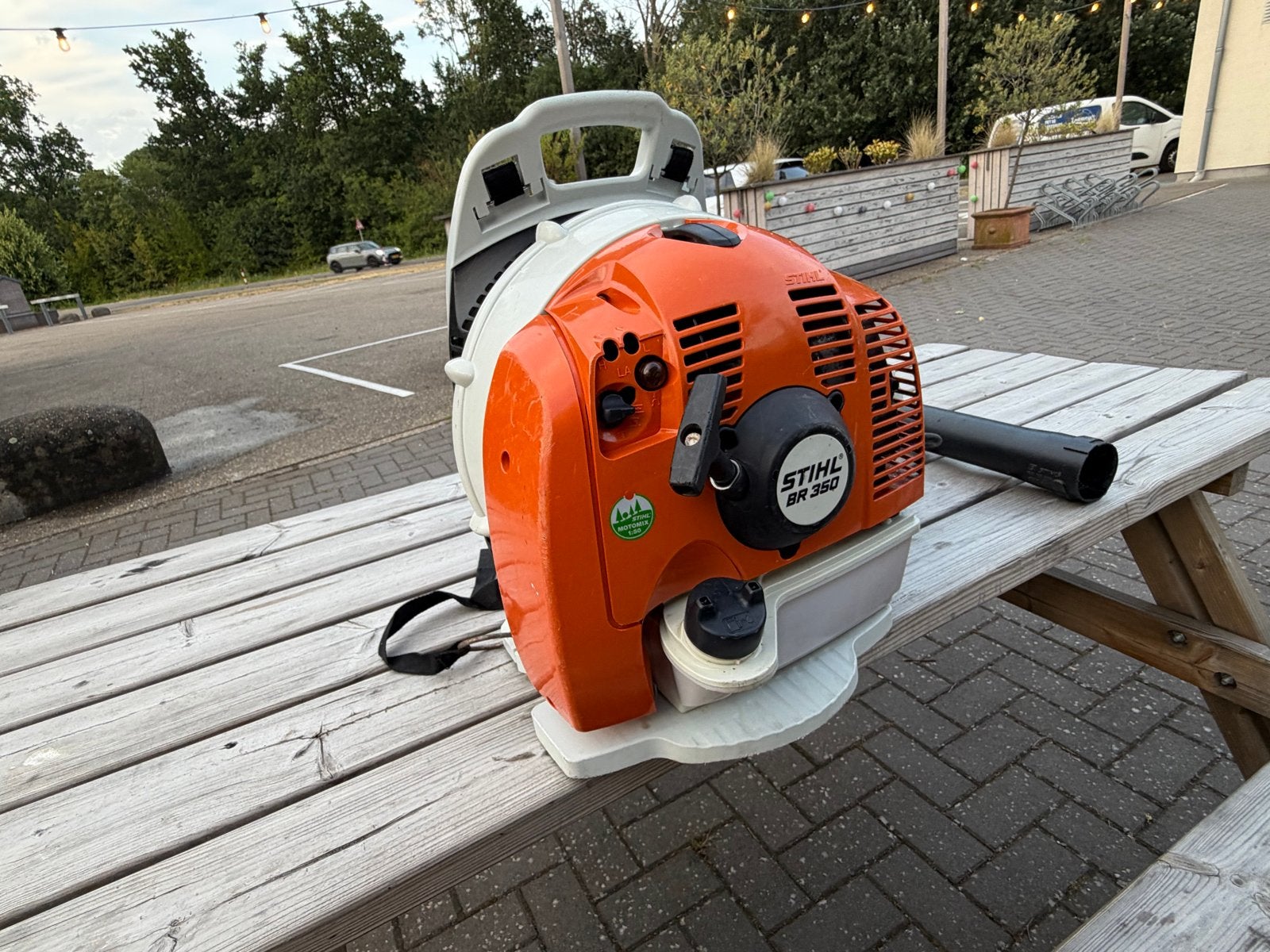 Stihl BR 350 Bladblazer - Krachtig en Betrouwbaar, Ophalen, Gebruikt, Benzine, Ruggedragen