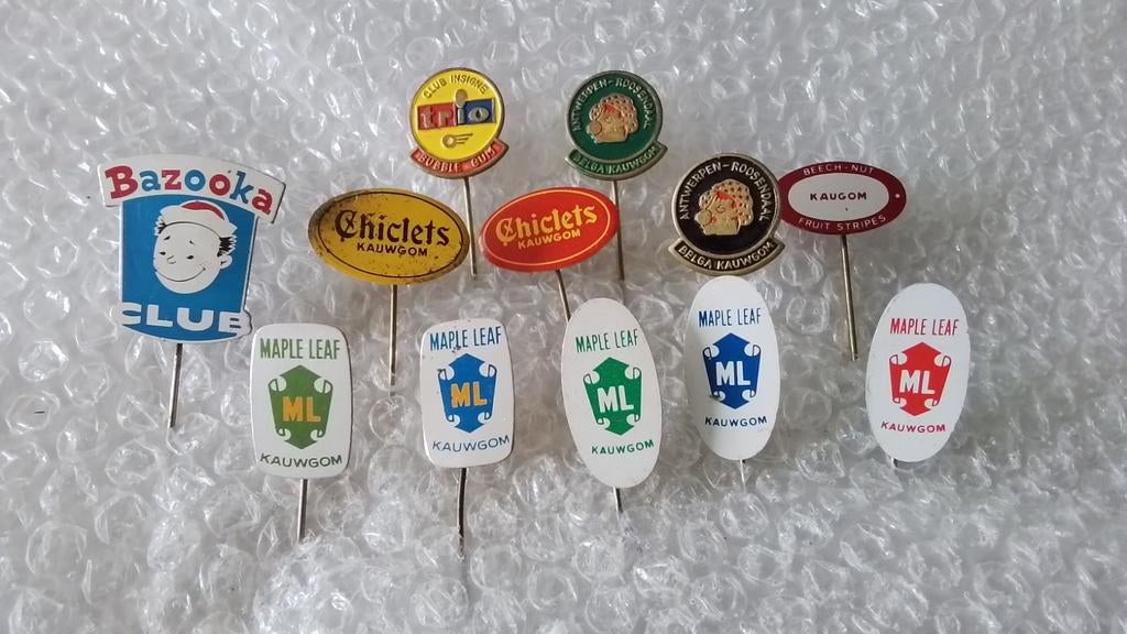 12 verschillende speldjes Kougom, Ophalen of Verzenden, Zo goed als nieuw, Overige onderwerpen