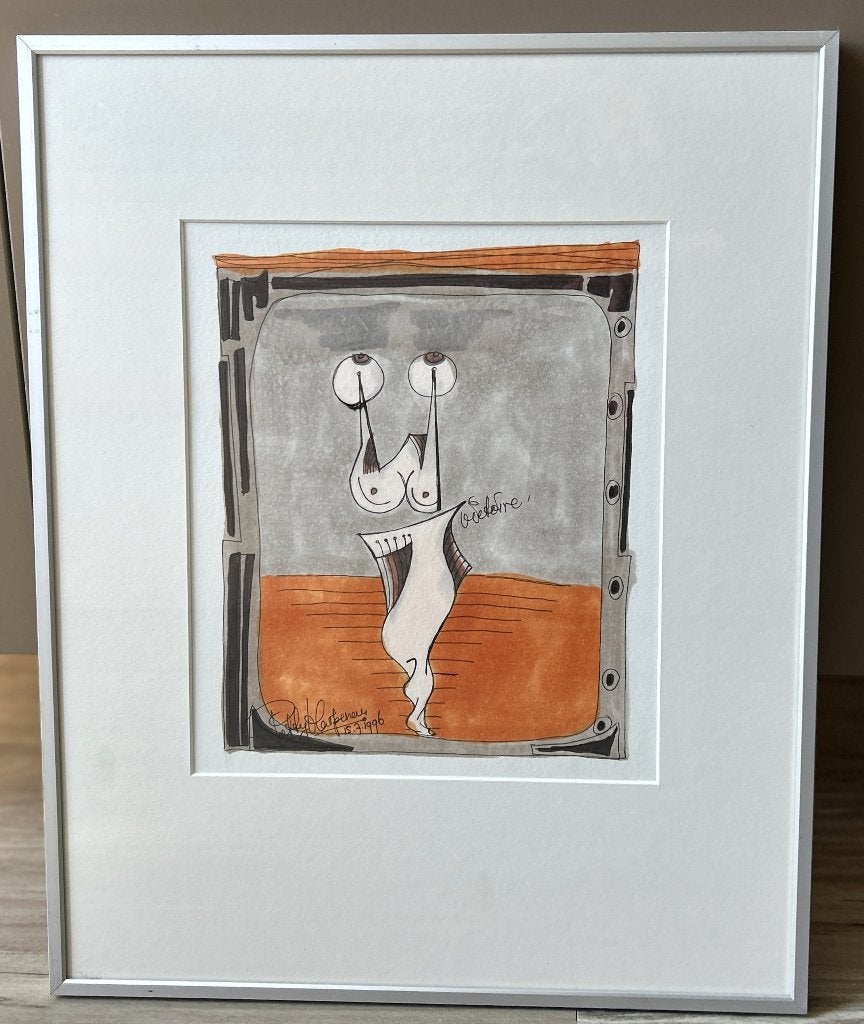Aquarel Patty Harpenau - Ingelijst, Antiek en Kunst, Ophalen of Verzenden, Ingelijst, Aquarel