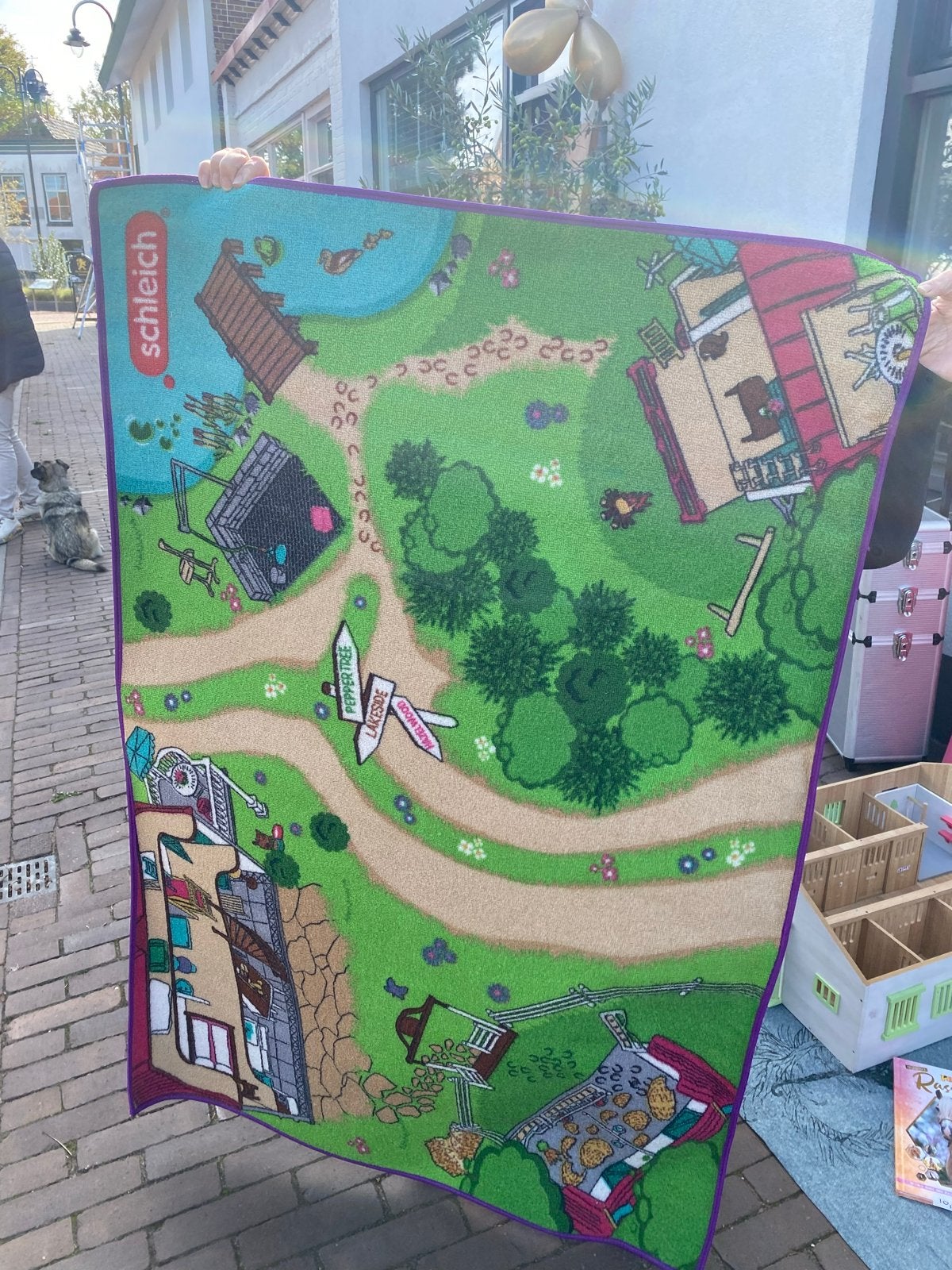 Schleich speelkleed met boerderij en paarden thema, Kinderen en Baby's, Ophalen, Gebruikt, Jongen of Meisje
