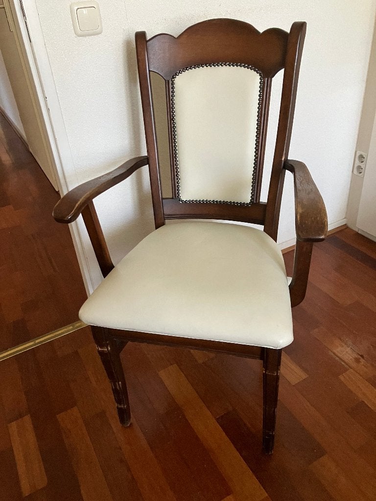 2 eetkamer stoelen, Ophalen, Gebruikt, Twee, Wit