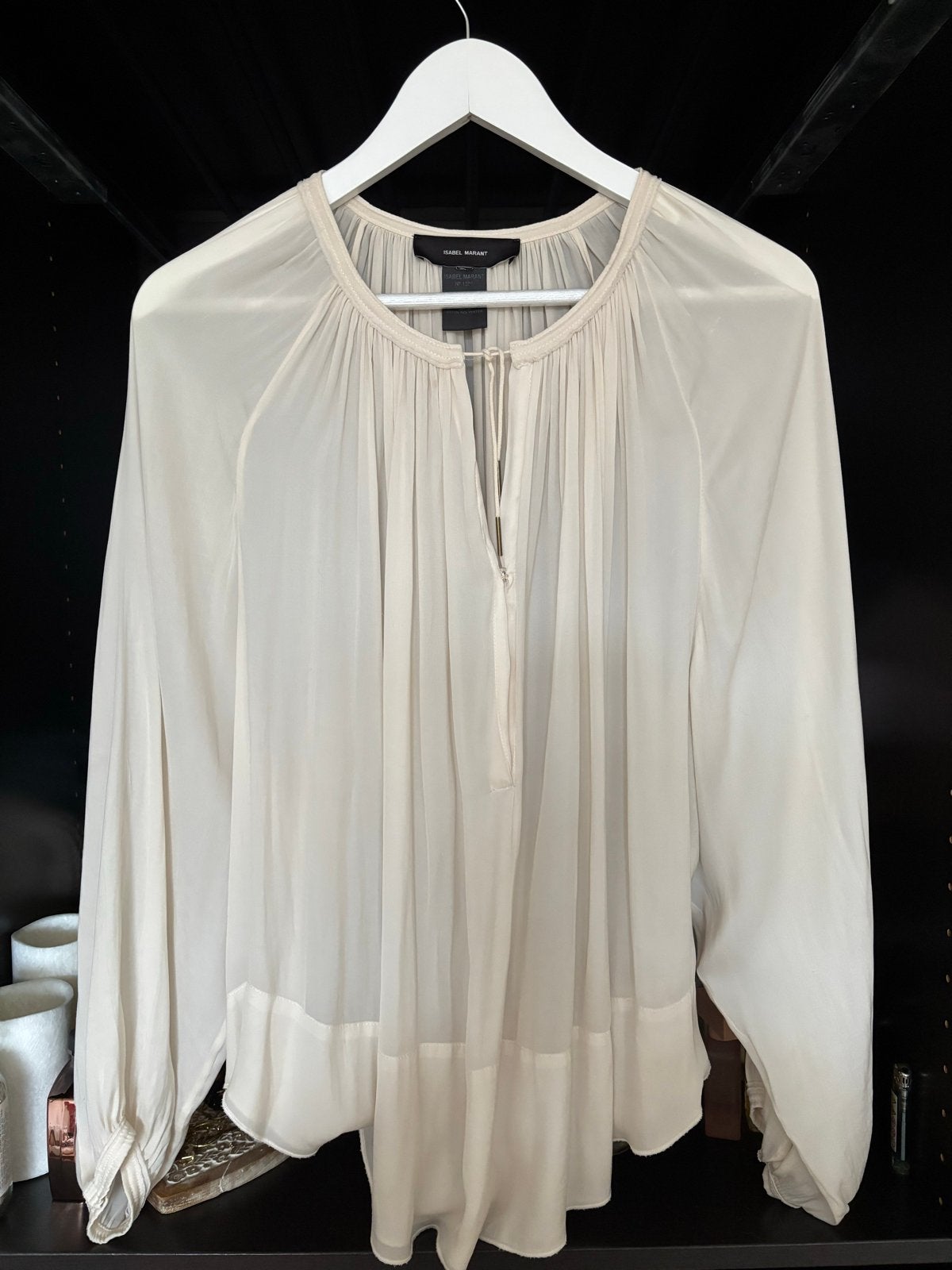 Isabel Marant blouse, maat L, Kleding | Dames, Ophalen of Verzenden, Gedragen, Maat 42/44 (L), Beige