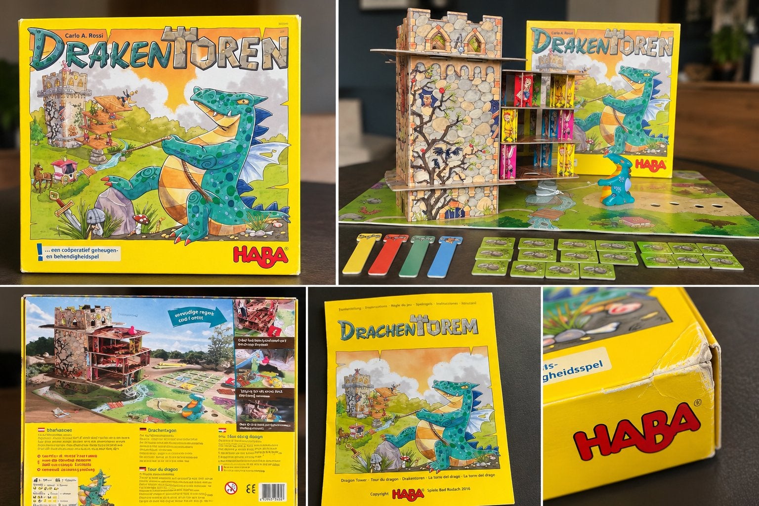 HABA Drakentoren - Compleet 3D Kinderspel, Drie of vier spelers, Ophalen of Verzenden, Gebruikt